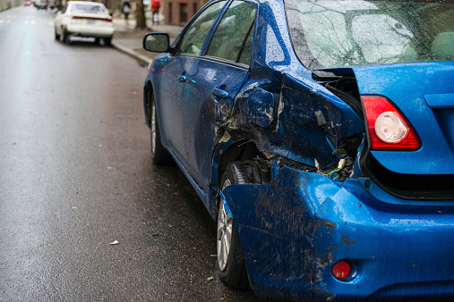 Vehicle Damage After Being Hit From Behind