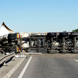 Rollover truck accident in New Mexico